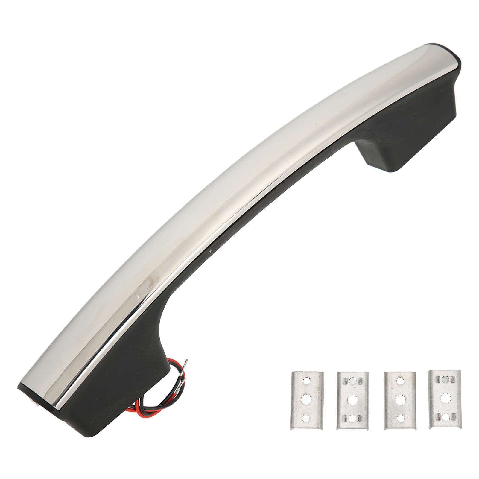 

12 дюймов/30,5 см Светодиодный поручень Светящиеся синие огни Ручка двери из нержавеющей стали DC12V для яхт, автодомов