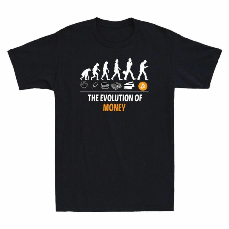 BTC Evolution Of Money Shirt Funny BTC currency Meme Men s T-Shirt XXL