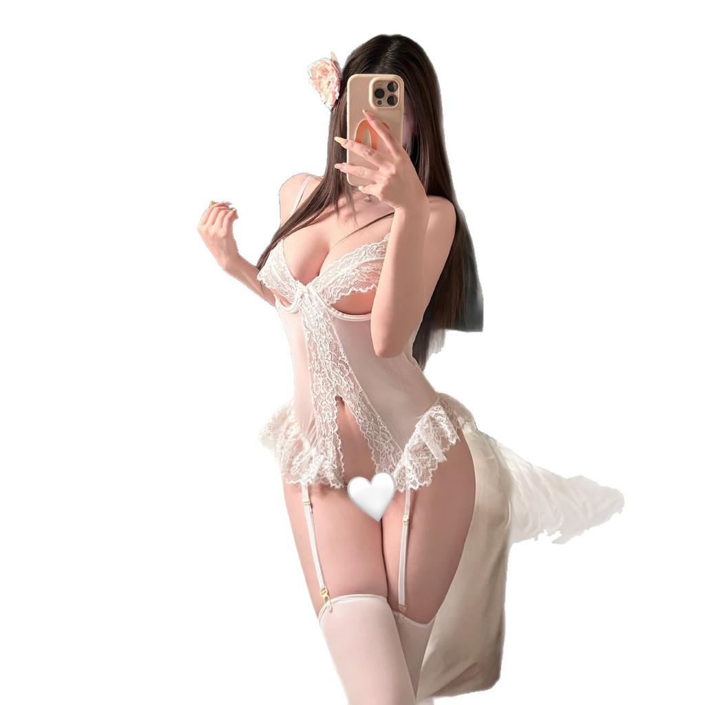 Sex fun lingerie mood fun pajamas uniform qqny abstinence lace one-piece clothes outfit