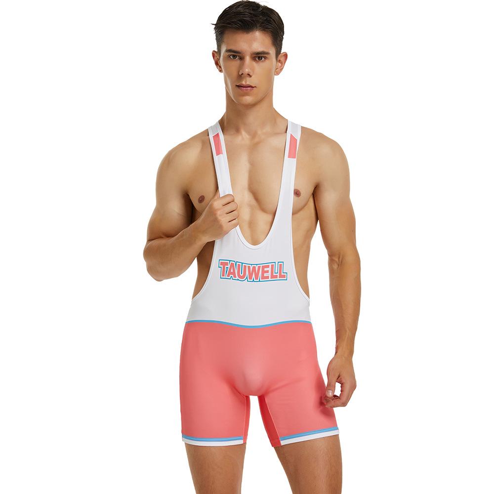 Men's One-Piece Patchwork Workout Vest - TAUWELL Training Clothes, In Stock