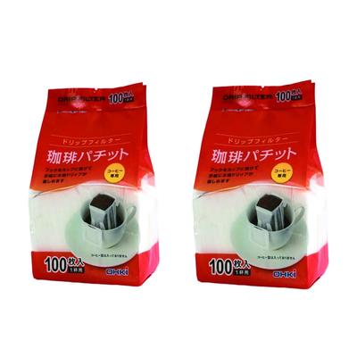 Taiki Shoji Kaffeefilter, Coffee Pacitto, 100 Stück x 2 Stück Set, 1 Tasse, einfach mit Ihren Lieblingsbohnen zu genießen, großes Fassungsvermögen, leicht zu reinigen