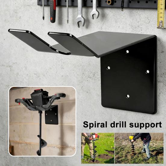 Ice Auger Wall Mount Heavy-Duty Ice Fishing Auger Holder Stainless Steel Auger Storage Bracket with Expansion