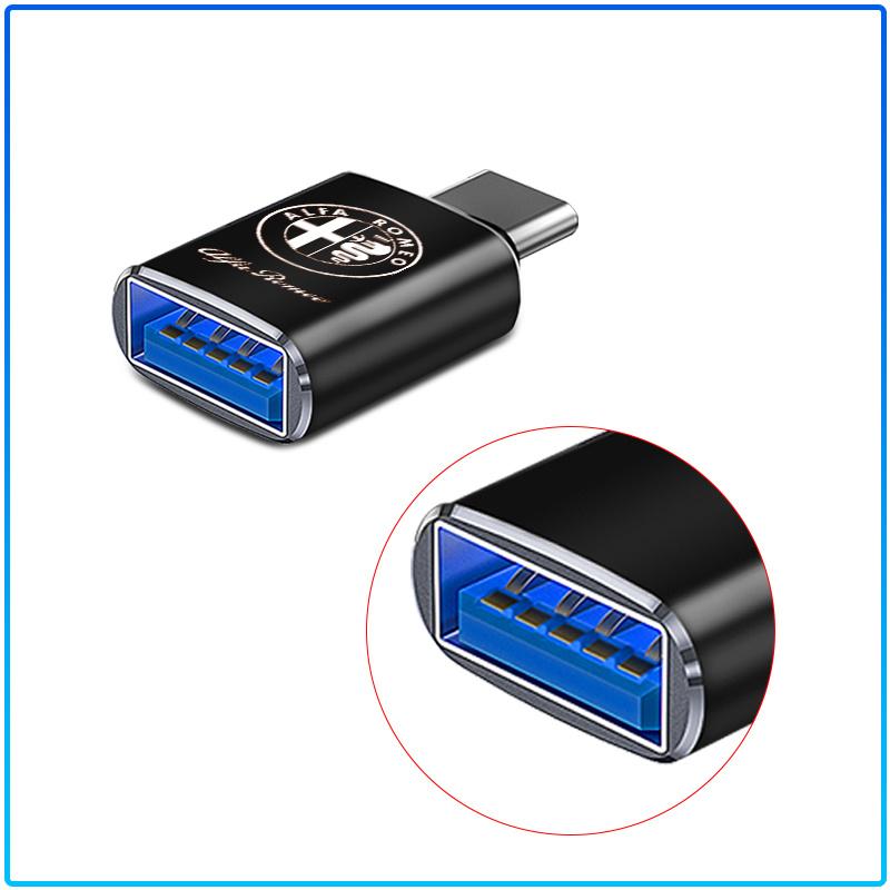 Car Usb Type C Cable Converter Charging Adapter Car Accessories For Alfa Romeo 147 159 156 Giulietta Giulia Mito Spider Alpha Nheadrest