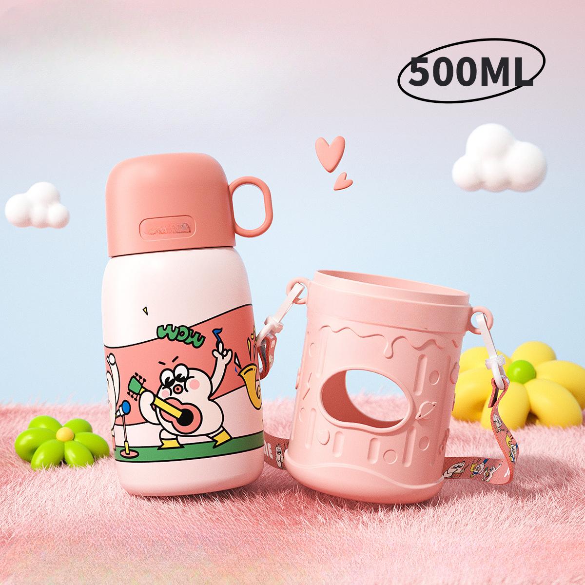 

Children s Mug Girls Gao Yan Value 316 Stainless Steel Dual-purpose Easy to Carry Kettle Straw Cup 500ml High Quality Practical Daily Use 500ml