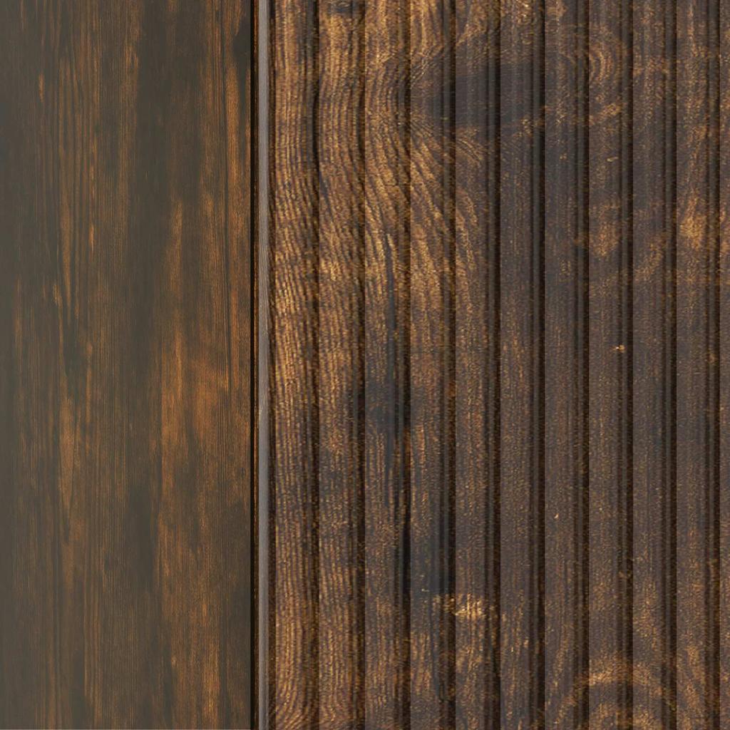 Nightstand Smoked Oak 43 x 34.5 x 50 cm Engineered Wood