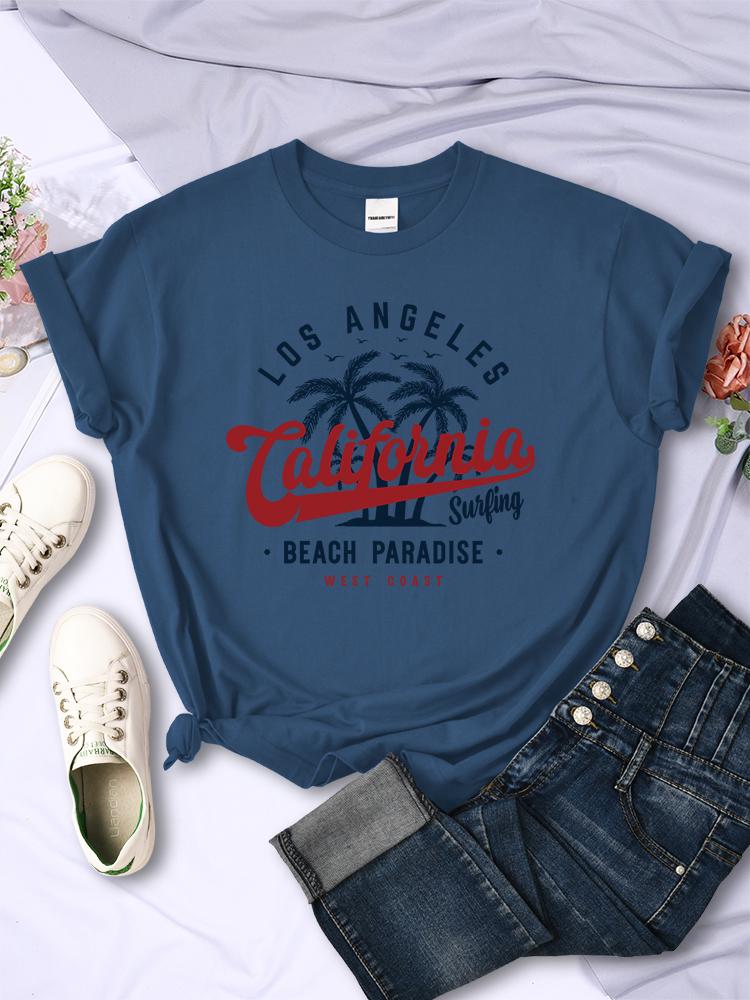 San Francisco, California Beach Paradise Female Tshirt Street Casual T Shirt Oversize Streetwear Hip Hop O-Neck T Shirt Women