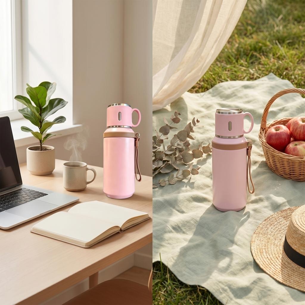 Stainless Steel Insulated Cup For Girls With High Appearance And Portable Water Bottle