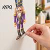 Decorative Wall Murals for Home Christmas Nutcracker Stickers Colorful Soldier PVC Decals Self-adhesive Removable Vintage Decorations Art