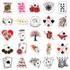 50 Poker Card Stickers: Trendy Waterproof Graffiti for Suitcases, Computers, and Notebooks