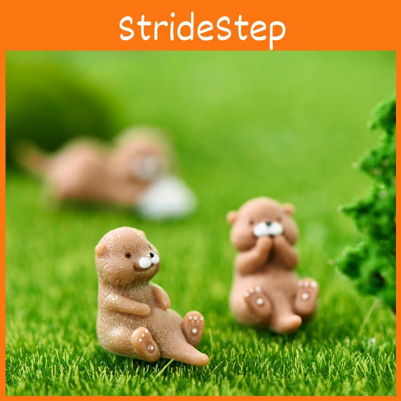 Adorable Diy Resin Otter Keychain Charming Cartoon Miniature Gift Decoration