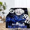 Personlig navne teppe med Nagi Seishiro BlueLock-tema - Perfekt for sofa, seng, reise og utendørsbruk | Kan vaskes i maskin, koselig og slitesterkt.