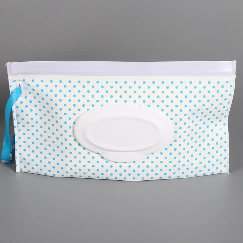 1Pc EVA Snap-Strap Reusable Refillable Wet Wipe Bag Outdoor Useful Tissue Box Baby Wet Wipe Pouch Wipes Holder Case Flip Cover