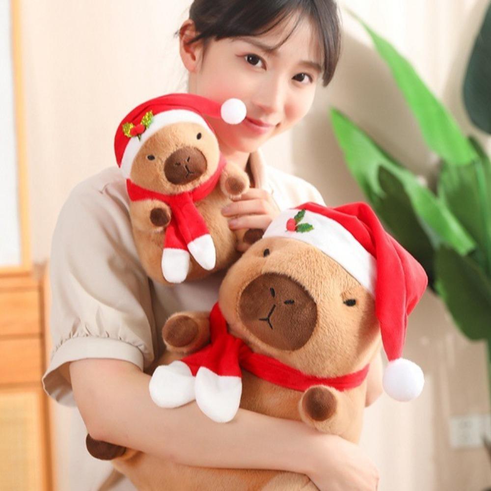 Blessing Capybara Plush Toy Wealth Capibara Fluffty Doll Cute Capybara Plush Doll  Birthday Gift
