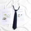 Black Tie Japanese Academy Style No-Iron Shirt with Decorative Bow Tie - Women DK Hand-Knit Grey Stripe for Men