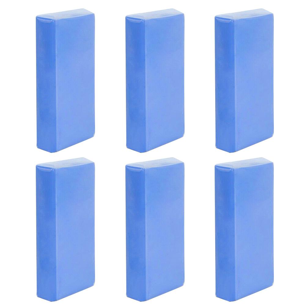 3/6/10PCS Clay Cleaning Bar Car Detailing Waxing Polish Treatment Fine Grade Blue Strong Clay Cleaning Volcanic Grinding Mud
