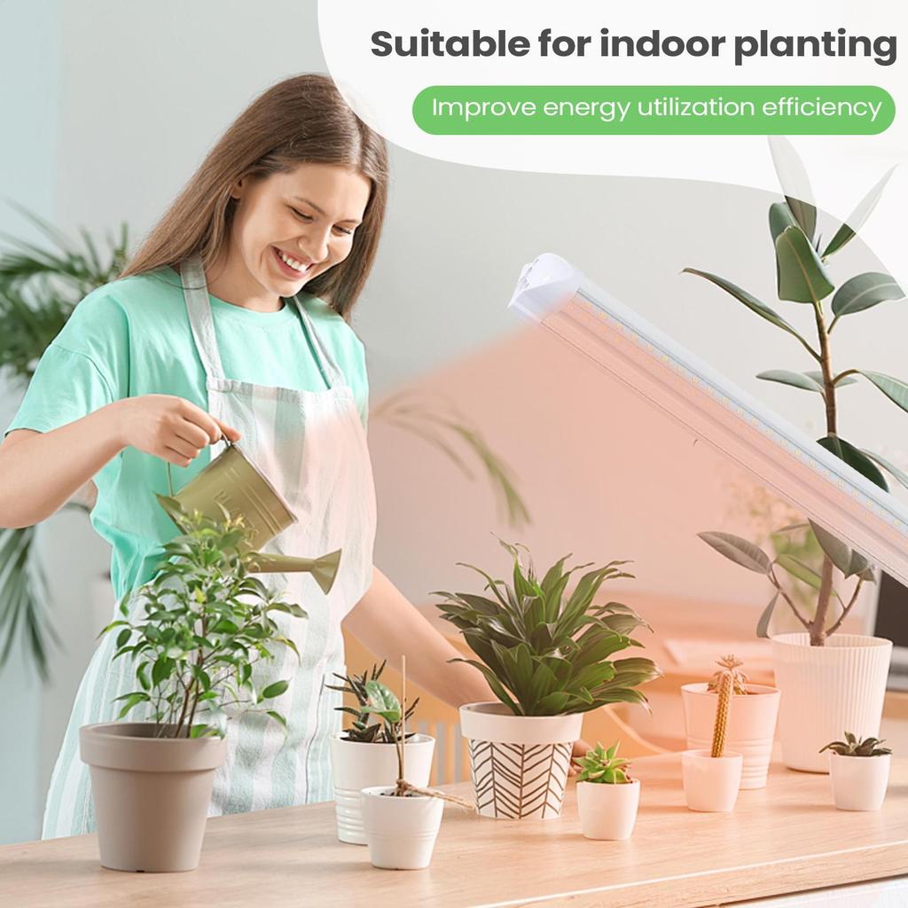 Plant Growing Lamps 2Ft Sunlight Plant LED Growing Light Linkable Bulbs For Seedlings Houseplant Flowers Vegetable Hydroponic