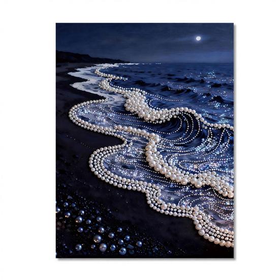 Chinese Horse Year Faux Pearl Painting Kit DIY 3D Lunar New Year Wall Art Zodiac Horse Home Craft Kit Spring Festival Gifts for Beginners Adults