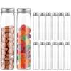 20pcs 50ml/100ml Plastic Tubes with Screw Cap Empty Test Tubes Shatterproof Clear Tubes for Storage Solution Candy Container