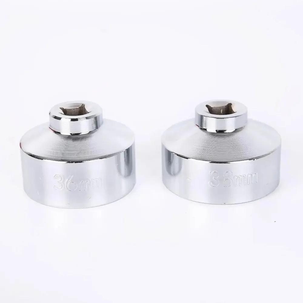Universeller Ölfilterschlüssel- und Kappensatz, 5-teilig, 24 mm, 27 mm, 32 mm, 36 mm und 38 mm, mit Aufbewahrungsbox Ausziehwerkzeug für Geely und Ni