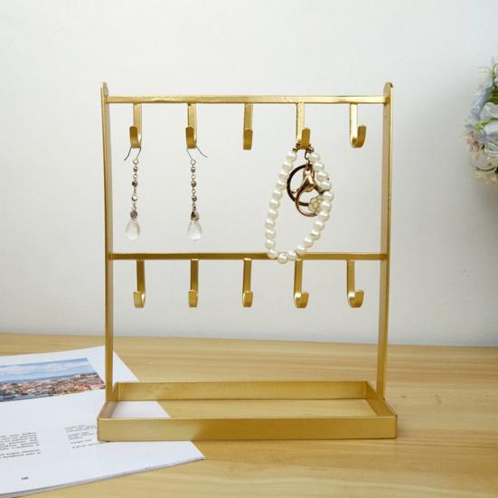 Cercei cu 2 straturi Suport pentru colier Suport pentru bijuterii Brățară Display cârlig Raft Raft