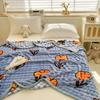 Cartoon Pink Love Print Milk Velvet Throw Blanket Super Soft Warm Plush Blue Blanket Travel Multifunctional Decorative Blankets