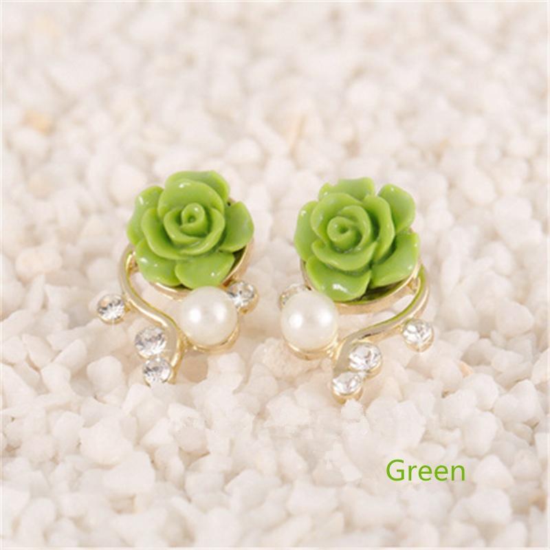 

Мода Дамы Роза Форма Ухо Шпилька Женщины Покрытые Серьги