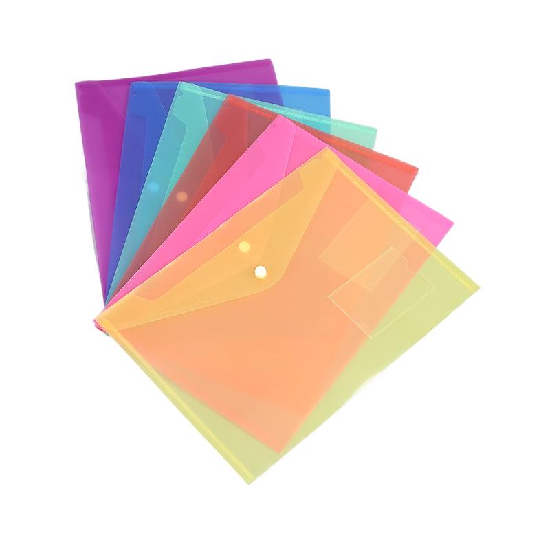 Custom Transparent File Bags with Cartoon Design and Snap Button Closure - A4 & A5 Sizes