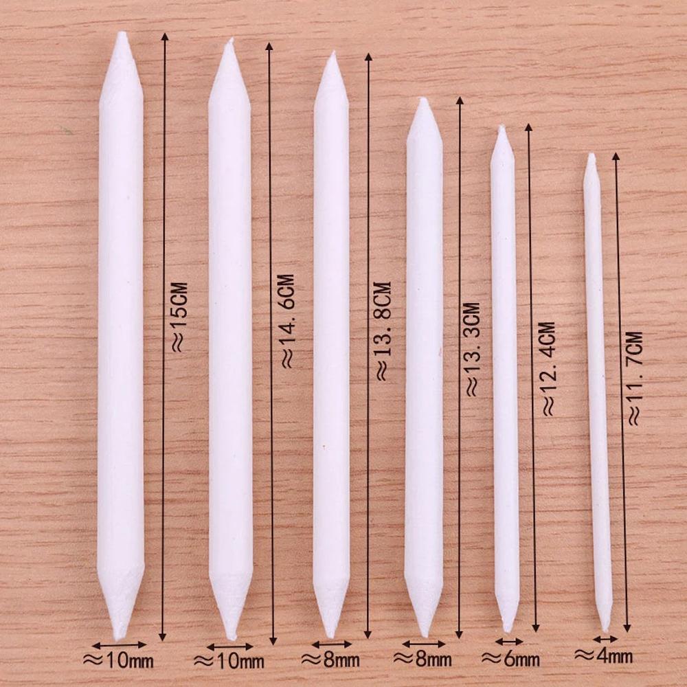 Double Head Rice Paper Tortillon Smudge Stick White Drawing Pen Sketching Pencil Blending Stick