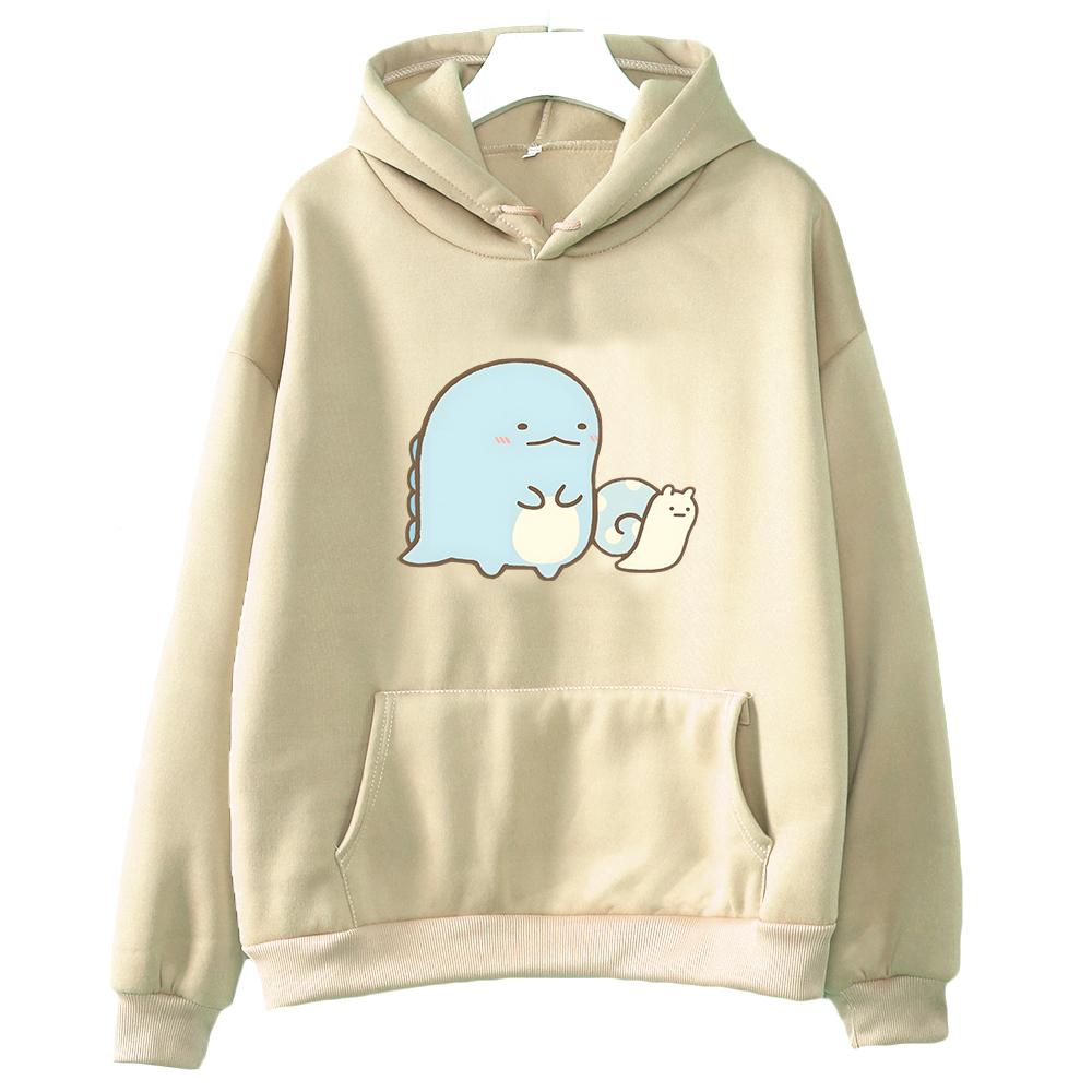 Cartoon Dinasour Graphic Hoodie Kawaii Sumikko Gurashi Sweatshirts for Girls Graphic Long Sleeve Casual Pullovers Women/Men Tops