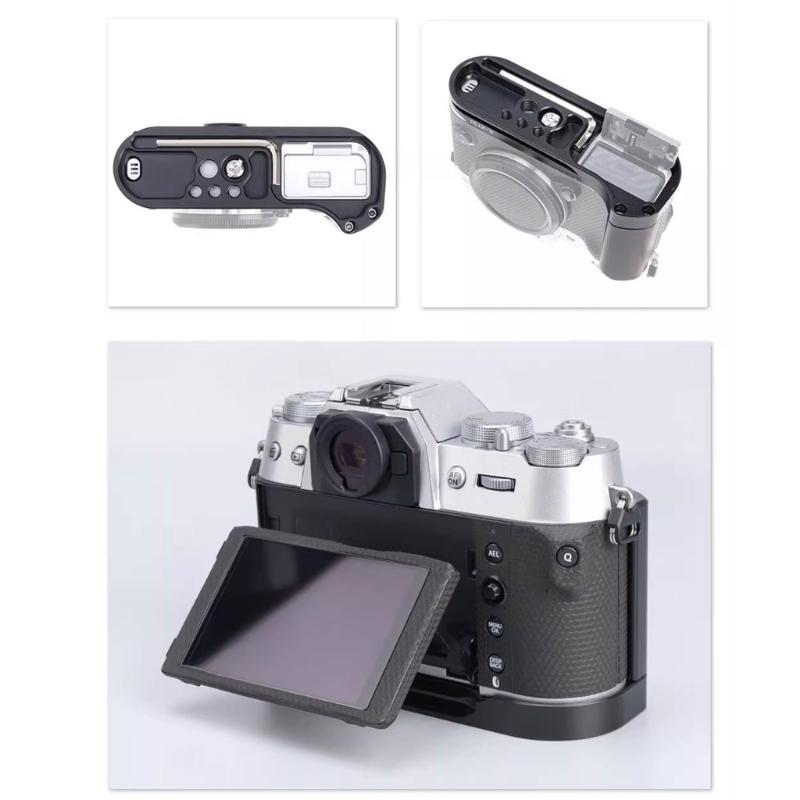 Universal Handgrip L Shape Grip Quick Release Plate Hot Shoe Cover Grip Tripod Mount Replacement for X-T50 Camera
