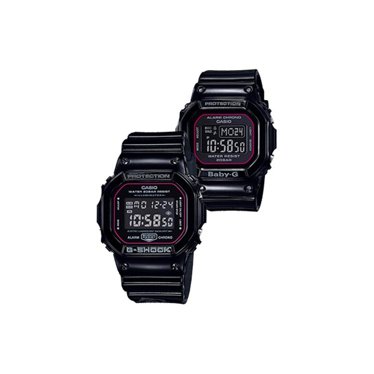 CASIO Quartz Movement Resin Strap Watch Unisex Black Dial SLV-18B-1