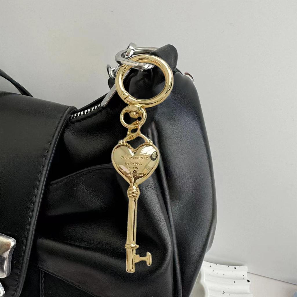 Heart Lock Pendant Keychain Multi-Functional Bag Decoration Couple Gift For Anniversaries Engraved Accessory For Bags
