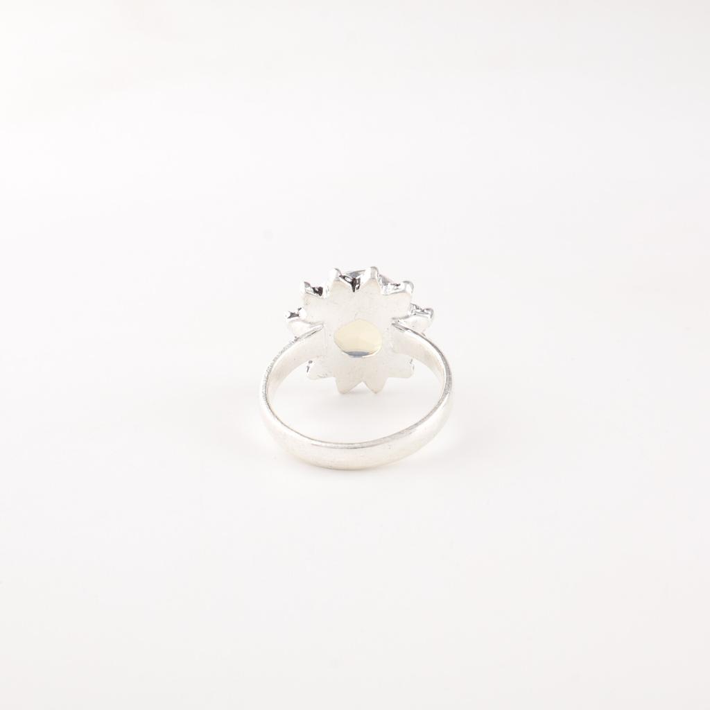 Milky Opal Gemstone 925 Sterling Silver Jewelry Handcrafted Ring For Women Gift RR-7-15
