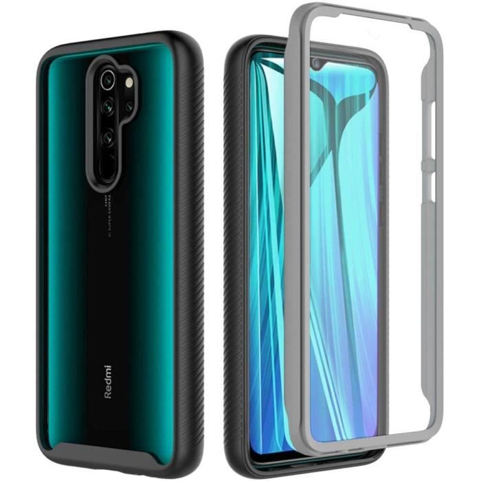 Coque Xiaomi Redmi Note 8 Pro, Coque Redmi Note 8 Pro Antichoc Transparente 360 Degrés Protection avec TPU Protection Écran Integral