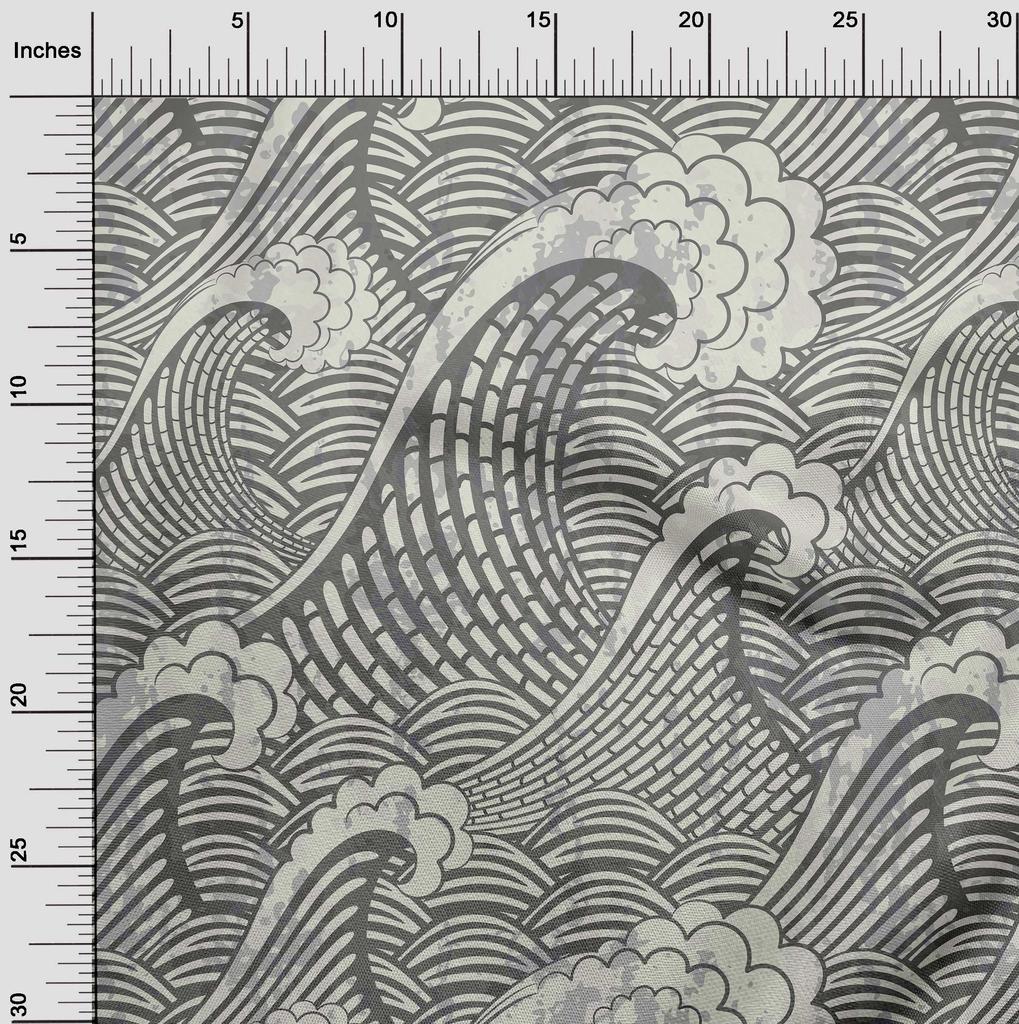 oneOone Cotton Flex Cream Fabric Japanese Fabric For Sewing Printed Craft Fabric By The Yard 40 Inch