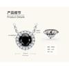 Silvere Glam A Black Moissanite Necklace With A European And American Light Luxury And High-end Feel, Featuring A Simple