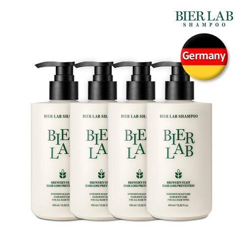 BIERLAB Немецкие Пивные Дрожжи Шампунь Против Выпадения Волос 400 мл x 4 Бутылки_636137