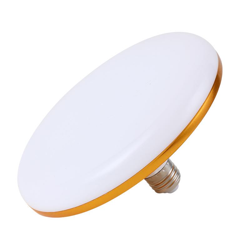 Goldene UFO LED Hochleistungs-Energiesparlampe, E27 Sockel, Weißes Licht