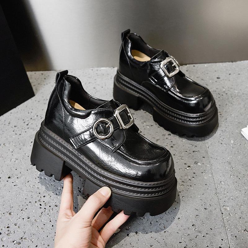 Women's 2025 Spring Fashion British-Style Thick-Soled Hidden Heel Loafers