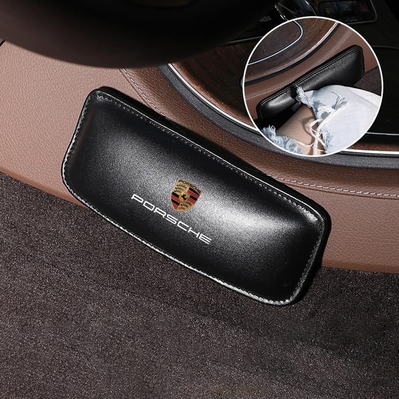 1Pcs Car Interior Pillow Comfortable Elastic Cushion Leather Knee Pad For Porsche Cayenne Macan 911 Gt3 918 928 944 968 Boxster Panamera