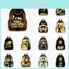 Mochila Escolar de Desenho Animado Bendy And The Ink Machine com Alças Acolchoadas Ajustáveis para Crianças