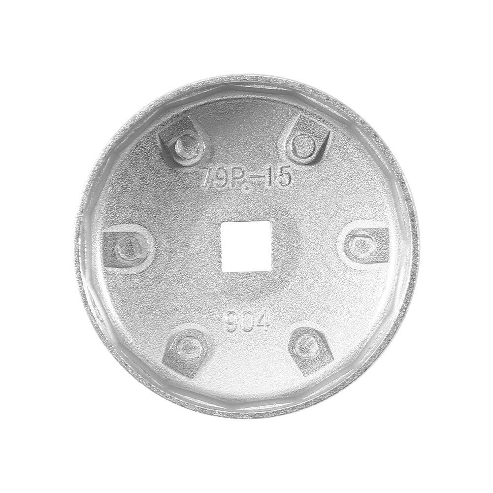 Filter Wrench 79mm 15 Flutes Aluminum Filter Cap Wrench Cartridge Style