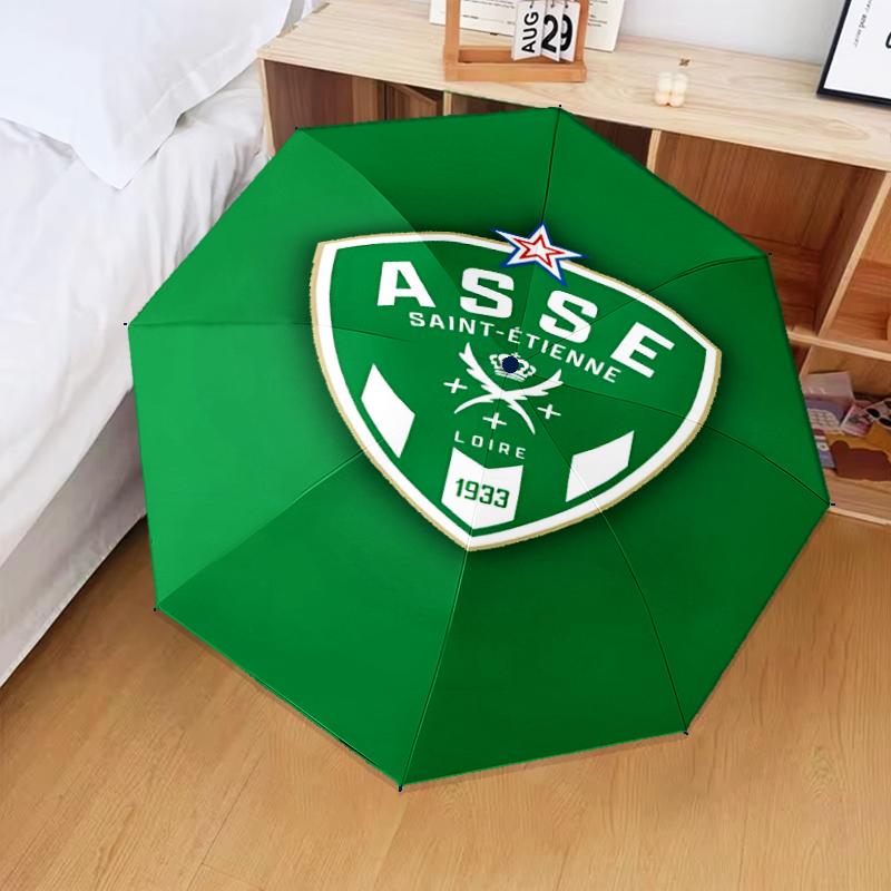 Asse Saint-etienne Crest Umbrella Folding umbrella, automatic umbrella 8-Frame for Travel, camping Use Gift for Halloween Christmas