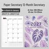2026 A4 Arbeitssekretär: Monatsplaner & Zeitmanagement-Handbuch mit individuellem Heißprägelogo