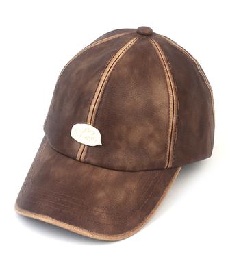 Yunibeosyeolkemiseuteuli Vintage Leather Brown Ballcap