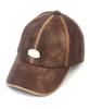 Gorra de Béisbol Marrón de Cuero Vintage Yunibeosyeolkemiseuteuli