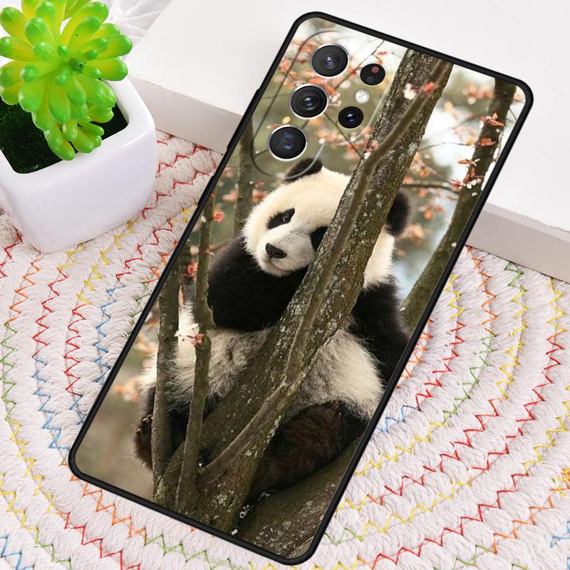 Panda Animal Cute Bear Silicone Phone Case For Samsung Galaxy note 10 pro S26 S25 S24 S23 S22 S21 Plus S25Ultra Capa Cover