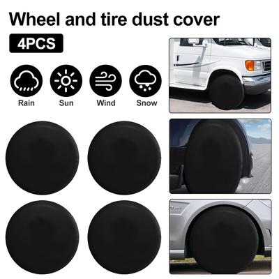4Pcs Capa de pneu impermeável Bolsa de armazenamento de pneu Bolsa de armazenamento de pneu sobressalente de carro à prova de poeira Capa de pneu portátil Protetor de roda Capas