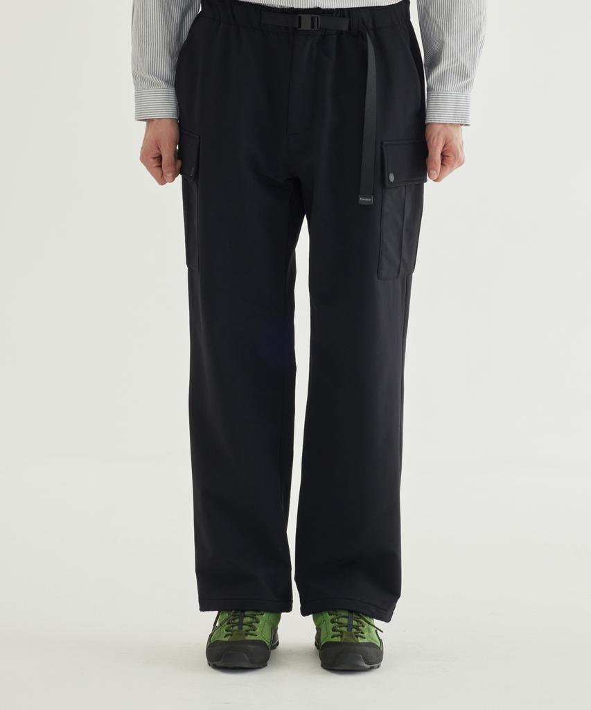 COVERNAT Semi-Wide Fleece-Lined Cargo Easy Pants Charcoal