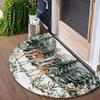 1Pcs Deer and Fawn Forest Semi Circle Welcome Doormat Non-Slip for Outdoor Patio Porch Kitchen Bathroom Entryway Floor Mat